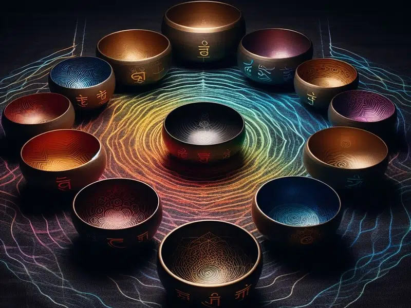 Chakra healing singing bowls