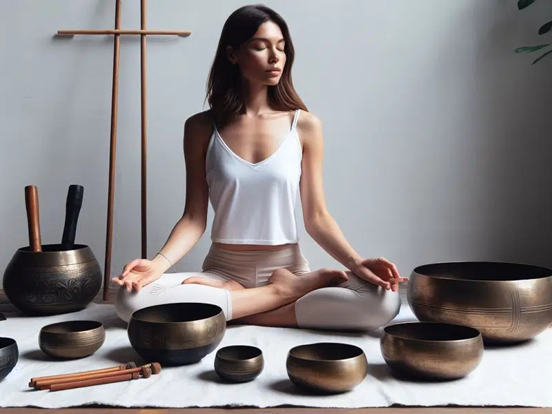 training using Tibetan singing bowls